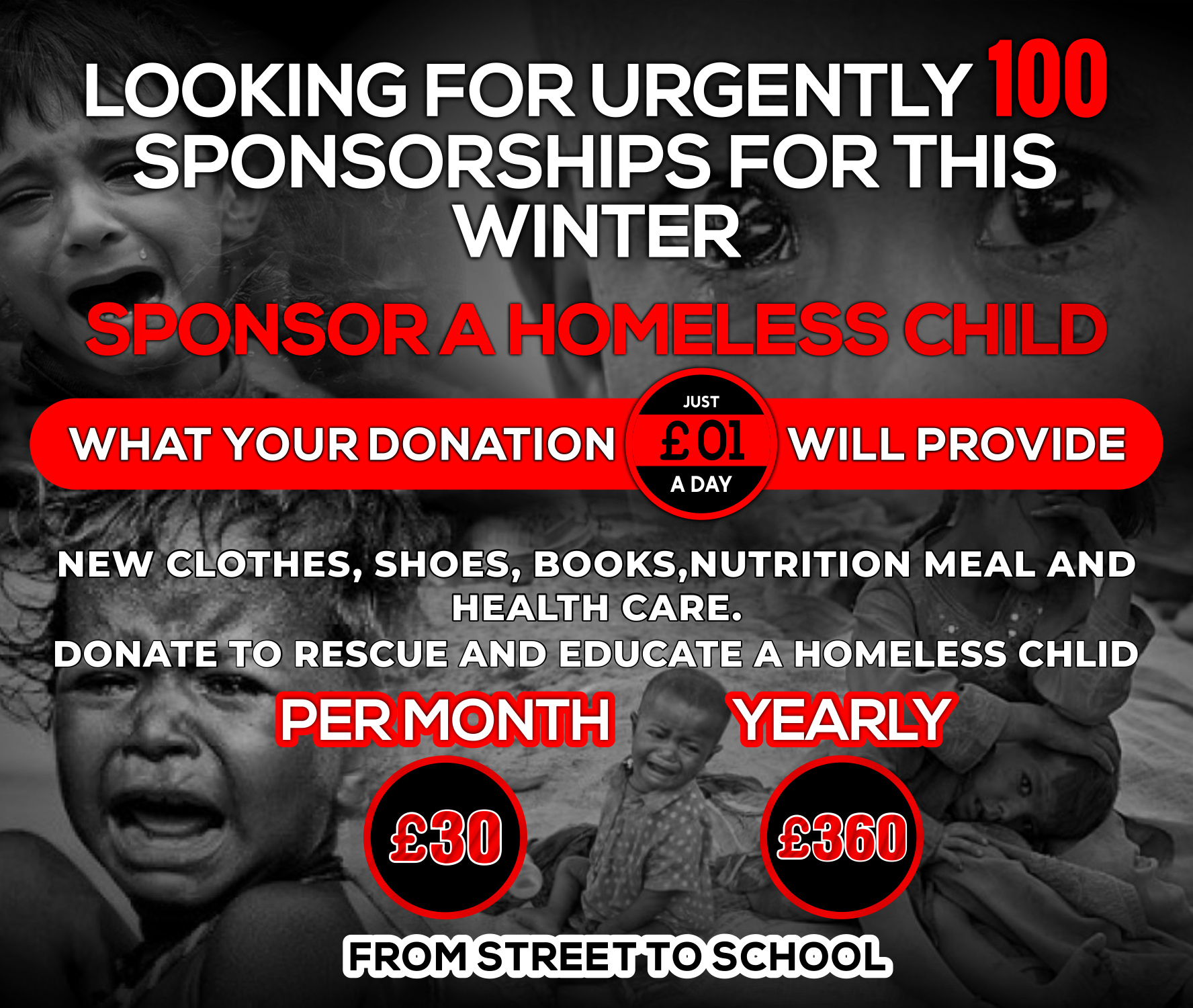 Sponsor A Homeless Child
