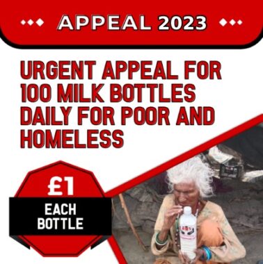Appeal for 100 milk bottles